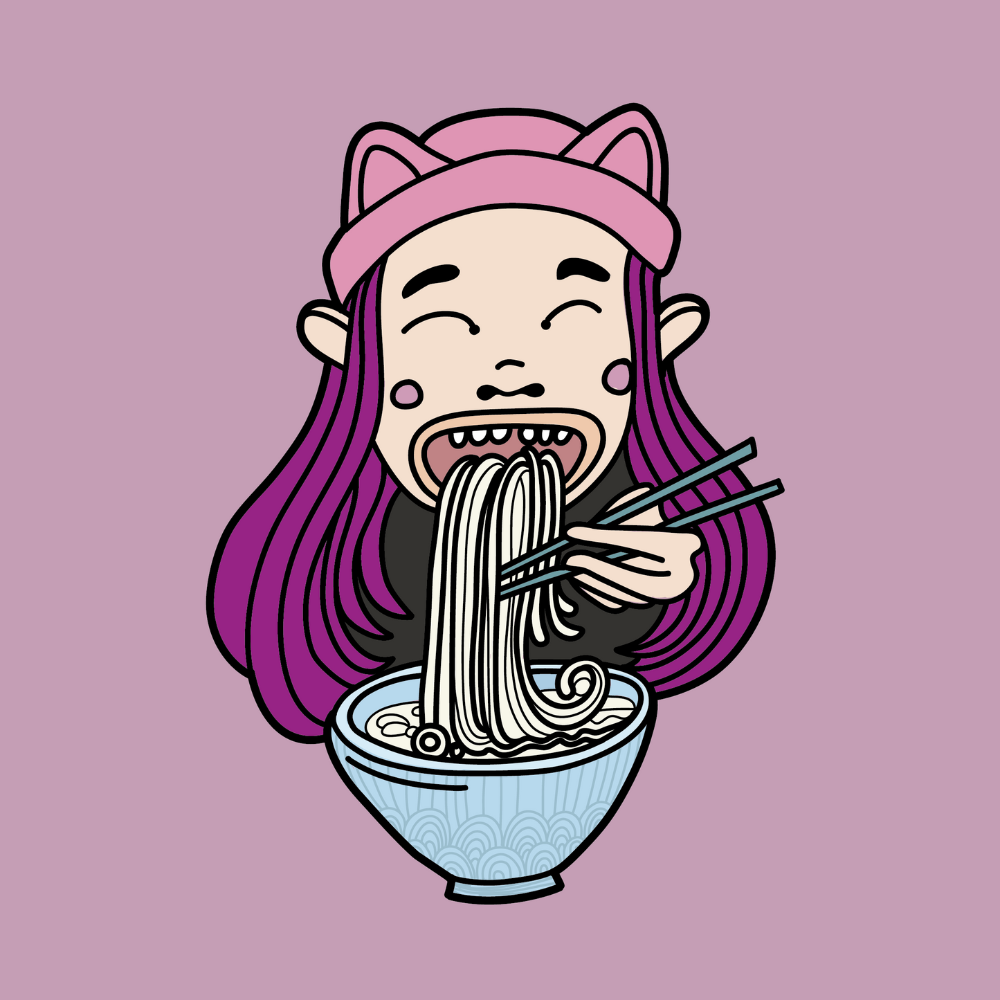 Leinwanddruck 20x20cm Ramen Soup