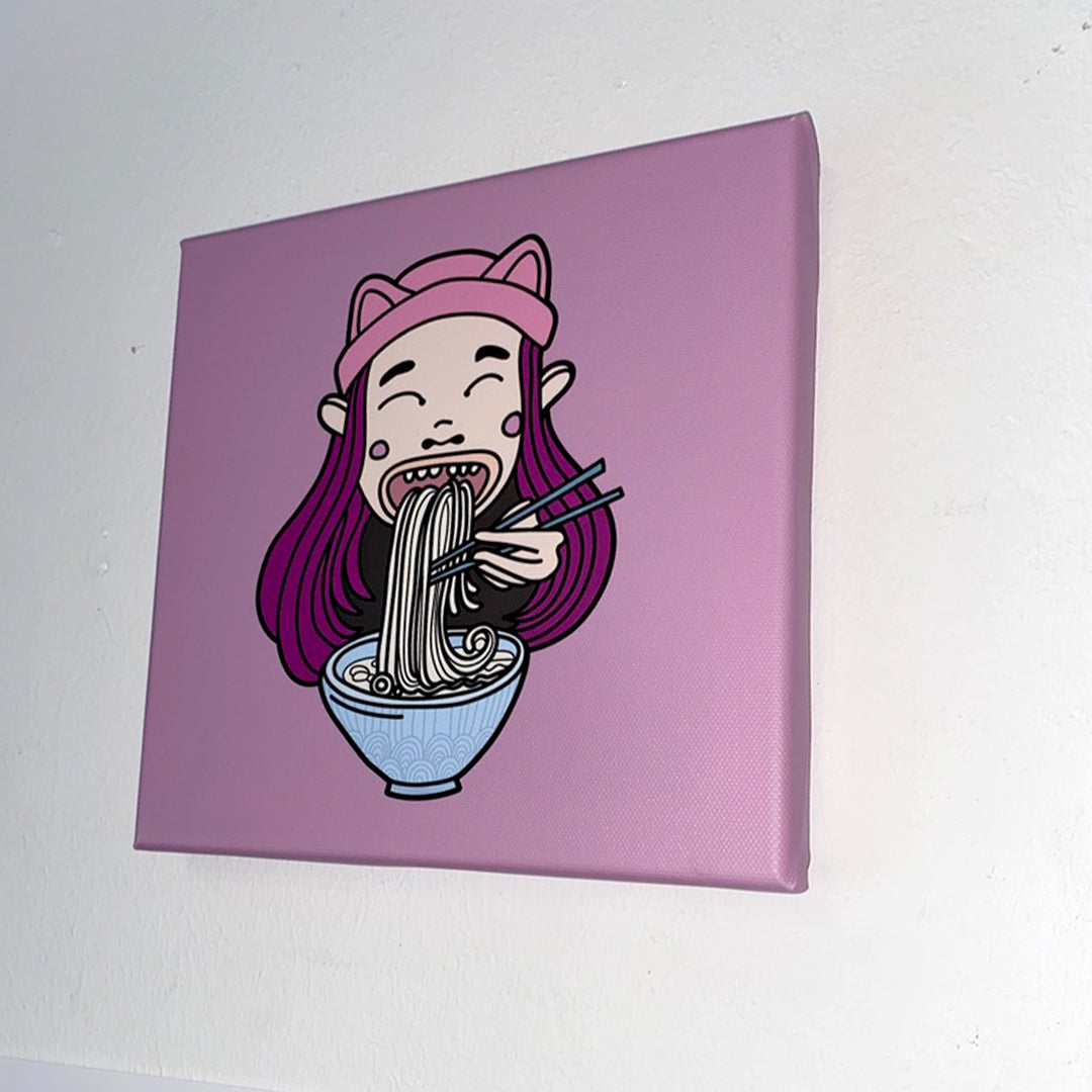 Leinwanddruck 20x20cm Ramen Soup