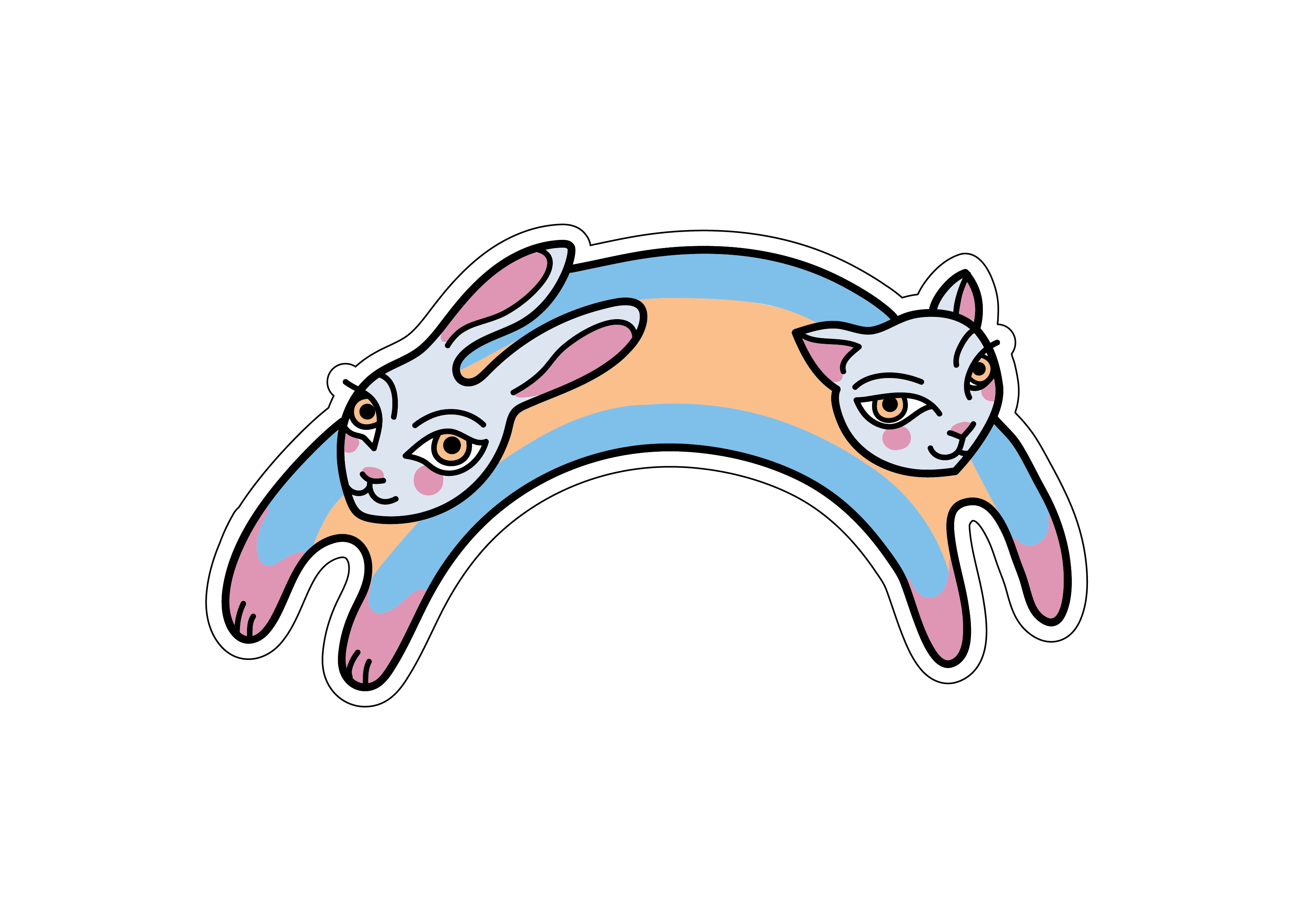 Aufkleber CatBunBow Kittentoshi Art Boutique aufkleber-catbunbow-kittentoshi-art-boutique