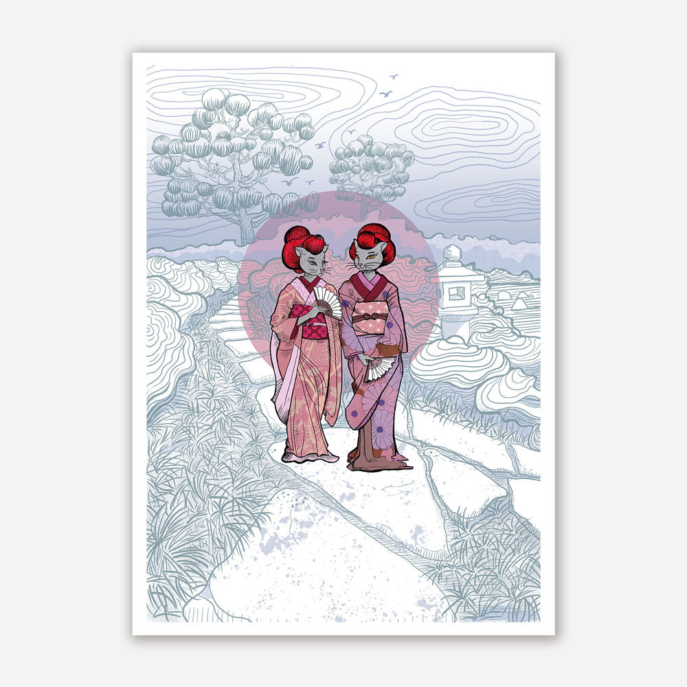 Fine Art Print, Japanese Cats