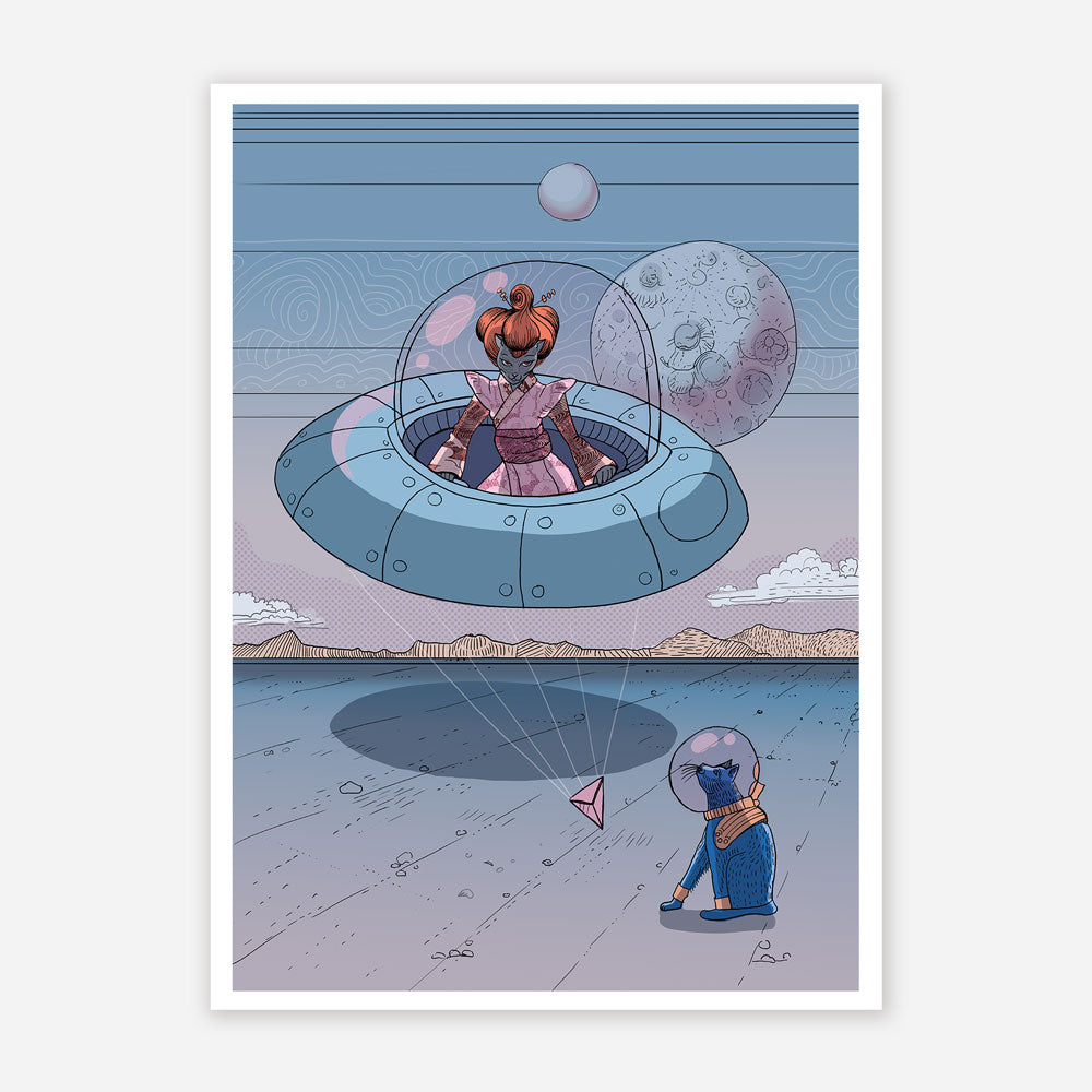 Fine Art Print, Ufo Cat