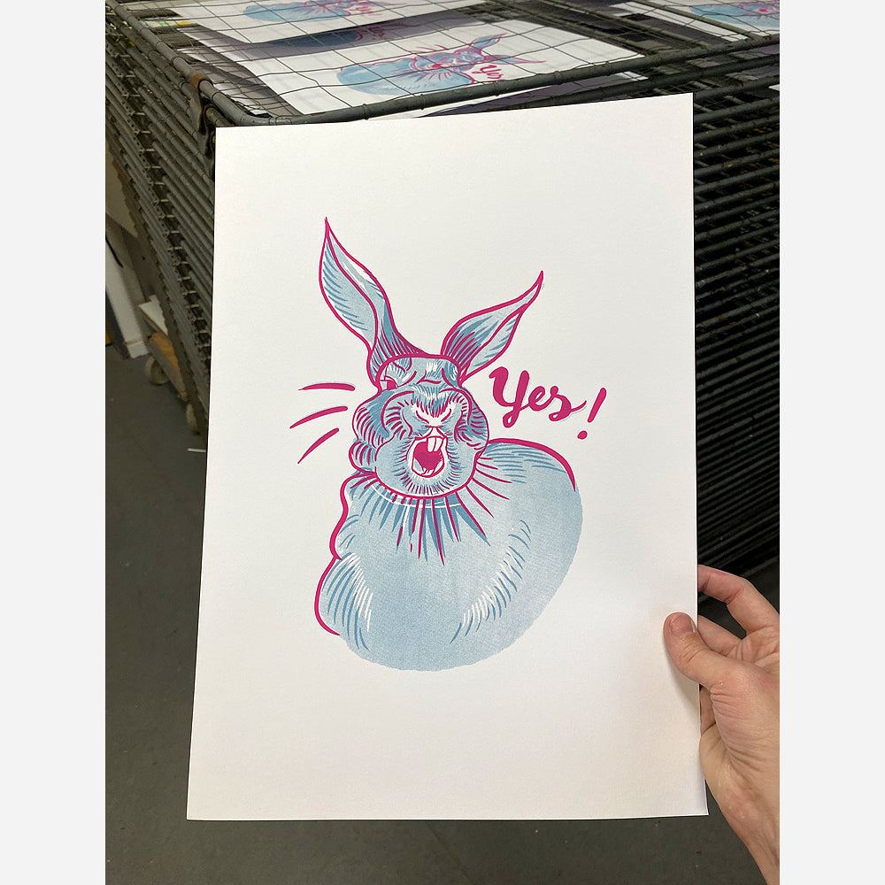 A3 Siebdruck Yesbunny